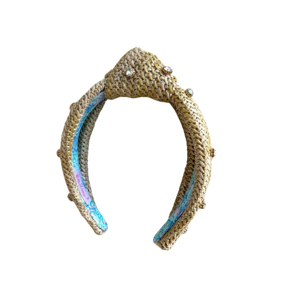 Lily Pulitzer Rafia and Rhinestone Headband